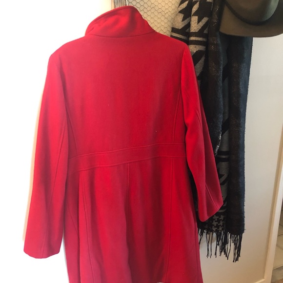 Red Double-Breasted Winter Jacket - Picture 3 of 4